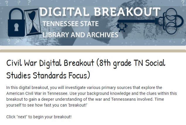 Civil War Digital Breakout