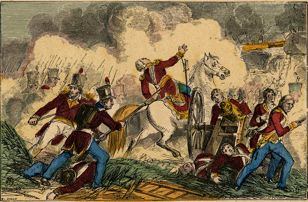 Death of British General Pakenham at Battle of New Orleans