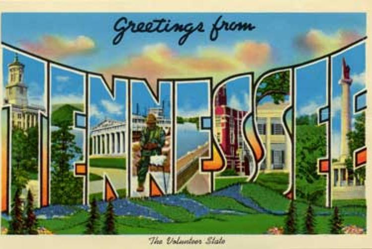 Greetings from Tennessee postcard