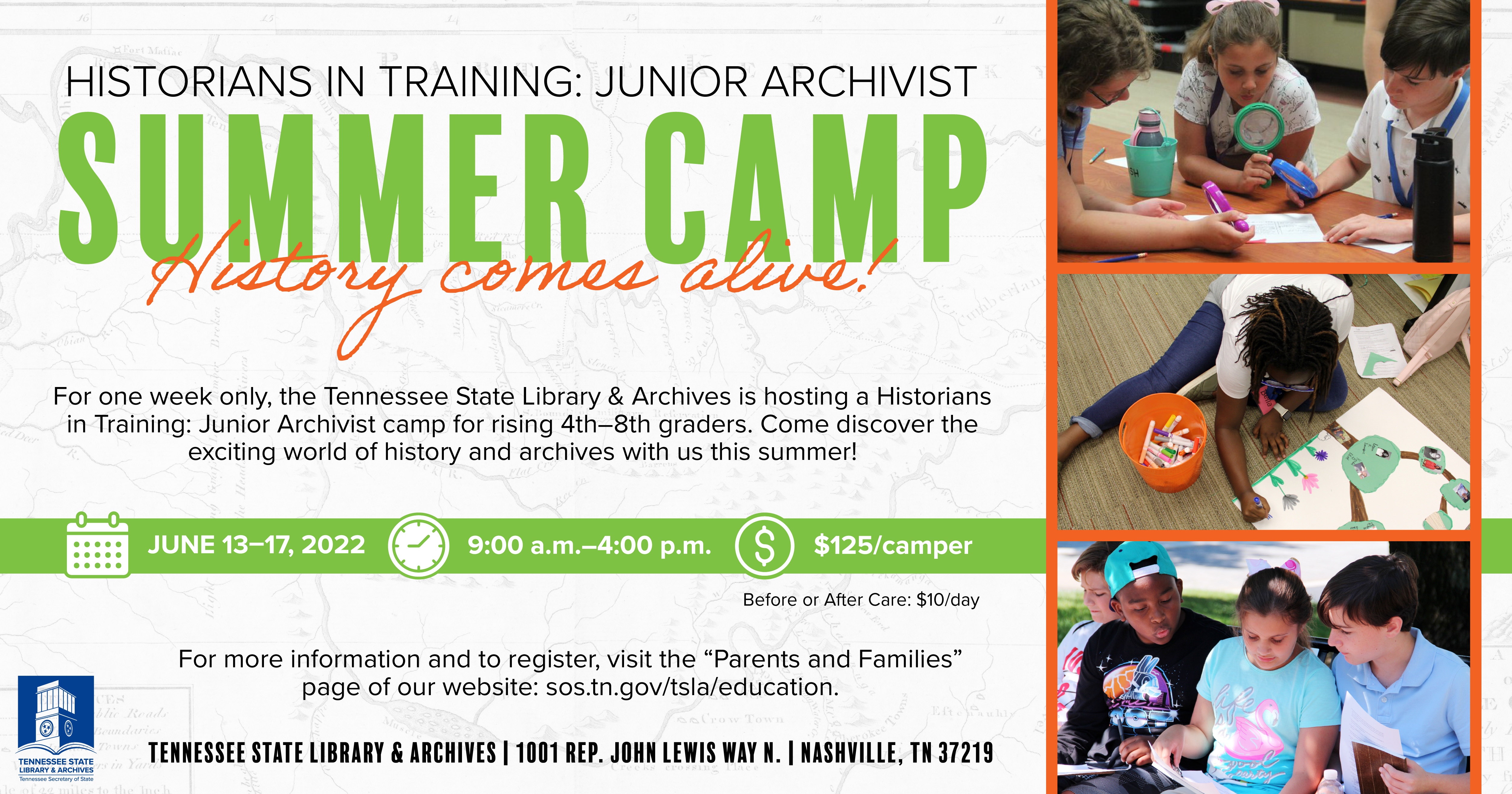 Historians in Training: Junior Archivist Summer Camp
