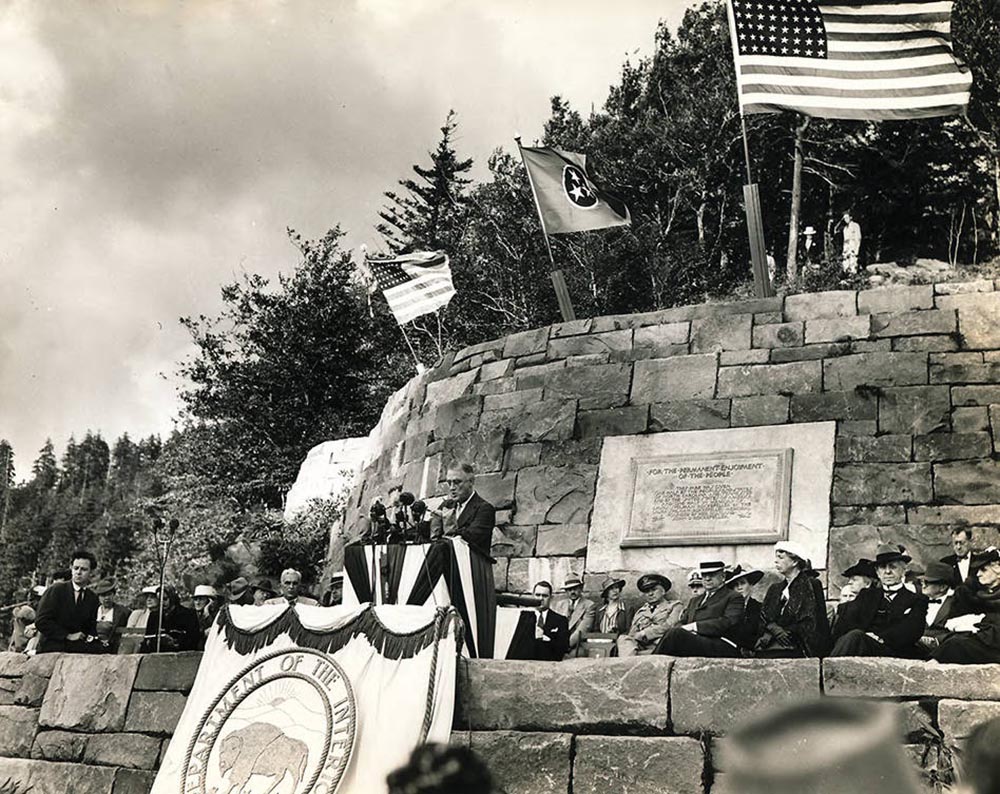 President Franklin D. Roosevelt dedicates the Smoky Mountains National Park, September 1940
